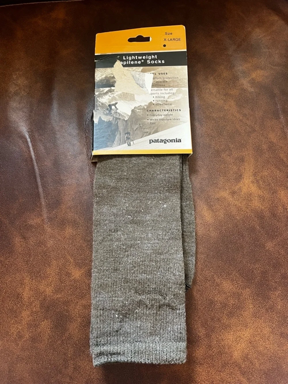 New Patagonia Men's Lightweight Capilene Socks — Olive Green